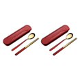 thumbnail image 1 of Ounissouiy Utensilios de cocina de acero inoxidable 304, portátiles, reutilizables, para estudiantes, de diseño Simple, accesorios de viaje para Tipo 2 2Conjunto, 1 of 6