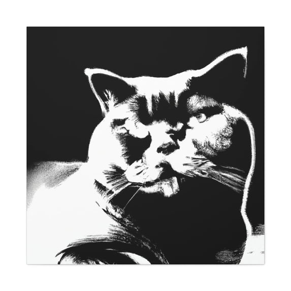 Pop Britannia Cat Portrait - Canvas