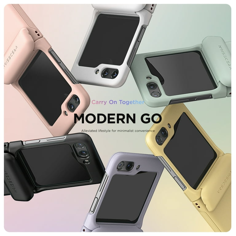 VRS Design for Galaxy Z Flip 5 5G Phone Case VRS [Terra Guard Modern] w/ Hinge Protection-Black