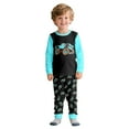 thumbnail image 3 of Pyjamas de Noël pour Garçons, Col Rond, Manches Longues, Confortables, Ensemble Haut et Pantalon, Imprimé Vert Menthe, 8-9 Ans, 3 of 5