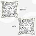 thumbnail image 3 of ZNDUO Throw Pillow, 16"x16" Bed Pillow and Couch Pillows - Indoor Decorative Pillows，Monster Doodle Throw Pillow, 3 of 8