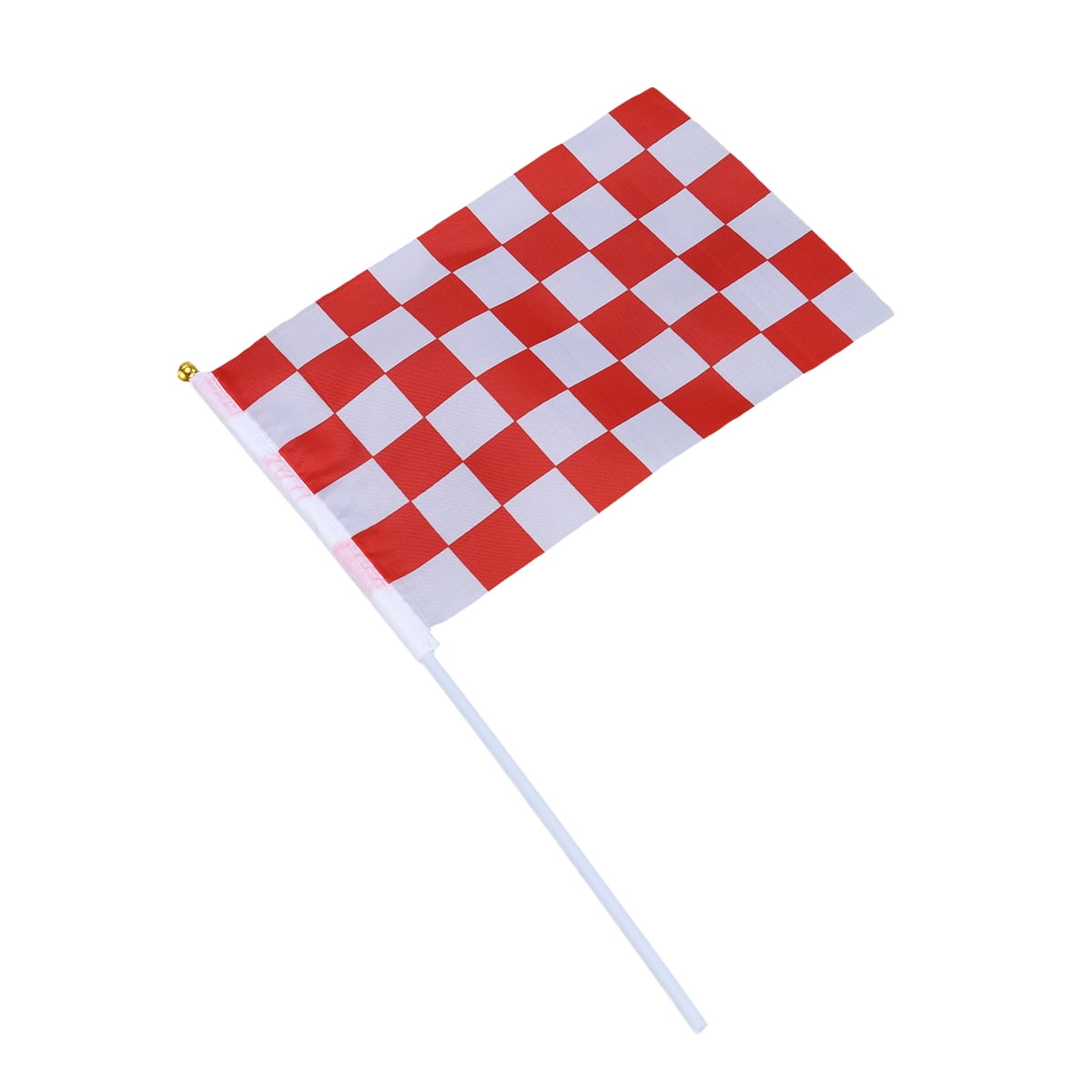 25 Drapeaux Damier Noir Et Blanc 14x21cm - Pour Courses, Fêtes Et Décorations - Avec Bâtons