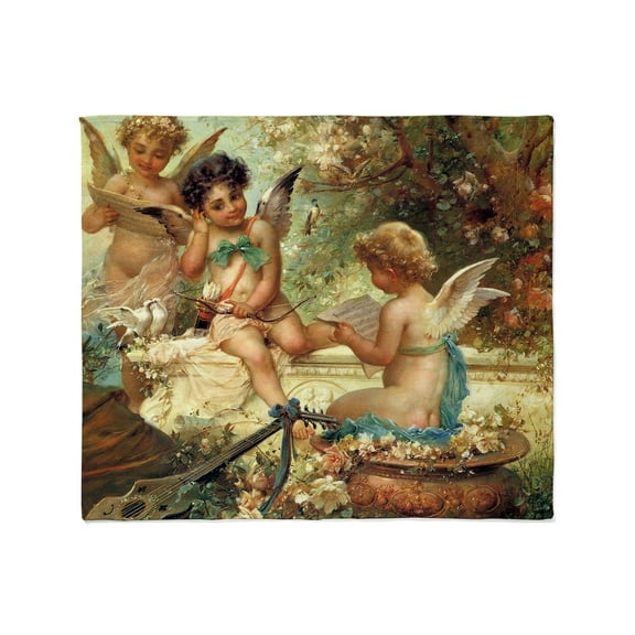CafePress - Victorian Angels By Zatzka Throw Blanket - Soft Fleece Throw Blanket, 50"x60" for All Ages
