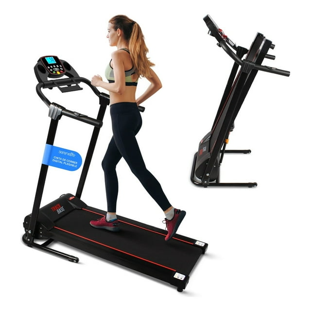 Caminadora Plegable y Portátil SereneLife, Conexión Bluetooth, Velocidad Maxima 10 km/h, Caminadora para Ejercicio en Hogar y Oficina