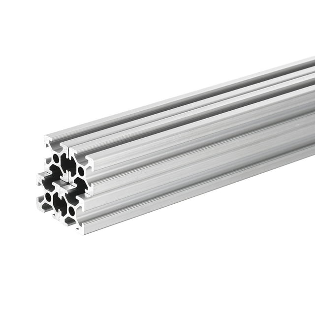 Unique Bargains 2020 T Slot Aluminum Extrusion 250mm(9.8 Inch) Silver for 3D Printer Laser Engraving Machine 4 Pcs