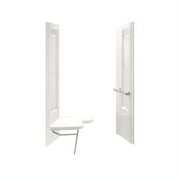 Sterling by Kohler ADA 2-Piece 39.38'' x 39.38'' x 65.25'' End Wall with Seat on Right and Grab Bar at Left