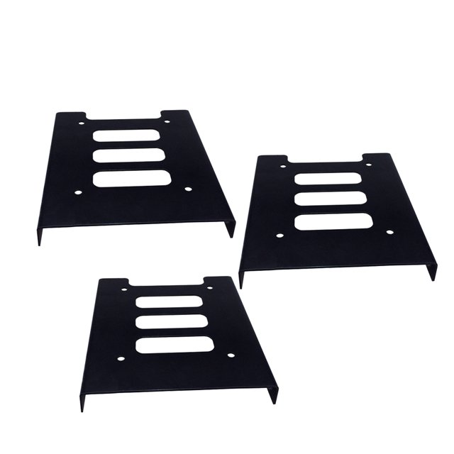 3 Pcs Support de Montage SSD 2,5 Pouces à 3,5 Pouces pour Disque Dur, Plateau HDD pour Ordinateur de Bureau Portable (Noir)