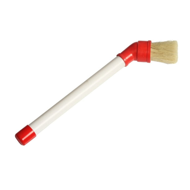 Straight/Curved Lube Applicator Brush with Plastic Handle Bristles