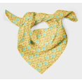 thumbnail image 3 of Bimba Yellow Leaves & Floral Pure Silk Printed Head Bandanas Summer Neck Wrap Scarf 40 x 40 Inches, 3 of 6