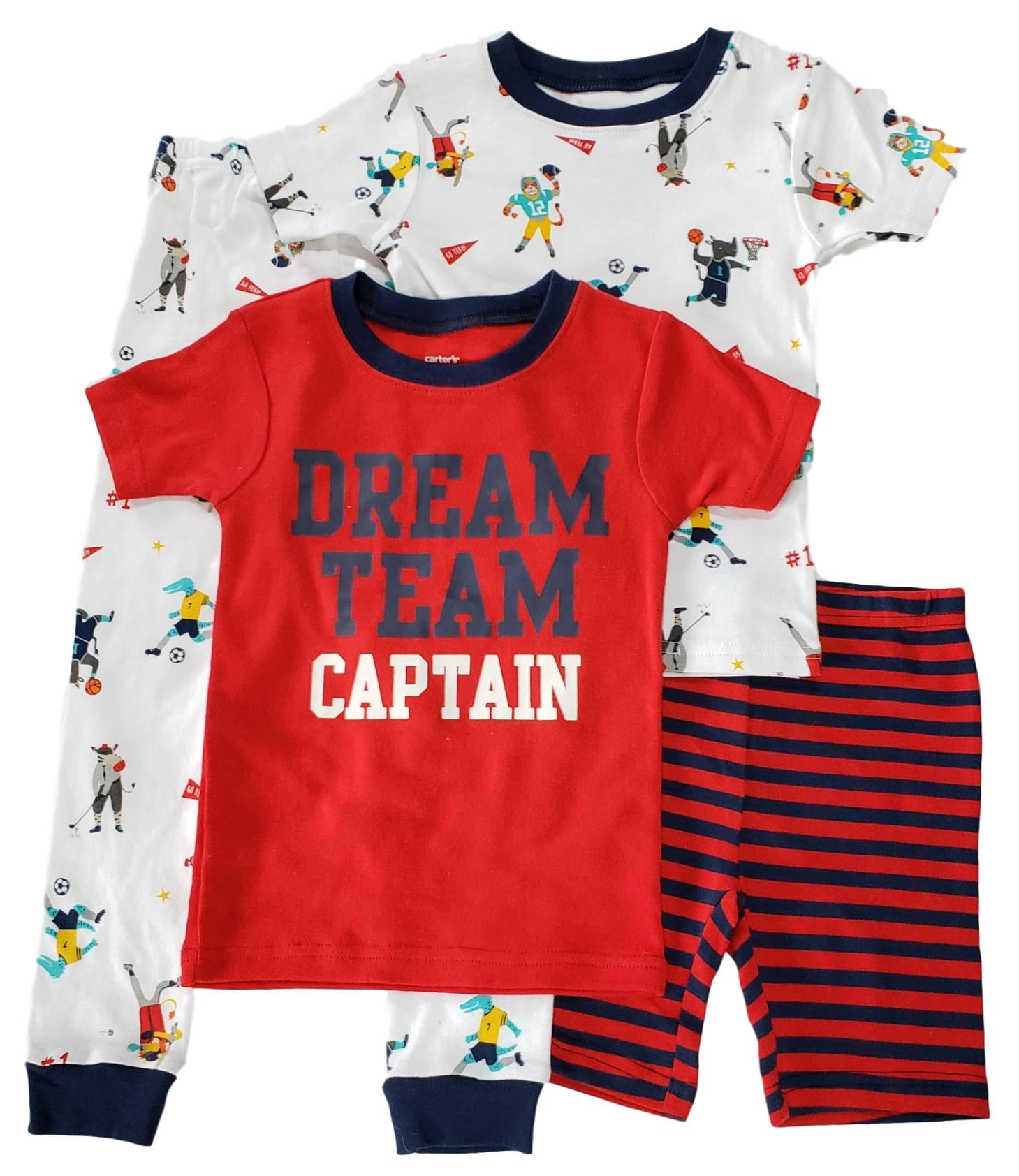 Carter's Carters Toddler Boys Dream Team Captain Pajama 4 Piece