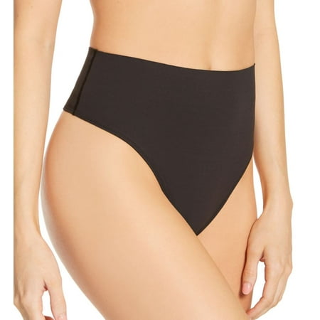 Women's Naomi & Nicole 7499 Sleek Solutions Waistline Thong (Black M)