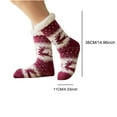thumbnail image 3 of Sock for Women，Clearance Women Winter Thick Slipper Socks With Grippers Non Slip Christmas Warm Fuzzy Socks, 3 of 9