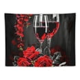 thumbnail image 5 of Orinice Roses Tapestry Wall Hanging Unique Style Graphic Tapestries Home Wall Decor Art Living Room Bedroom Apartment Farmhouse Dorm 40x60inch, 5 of 6