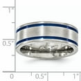 thumbnail image 6 of Edward Mirell Titanium Double Groove Blue Anodized 8mm Band, 6 of 7