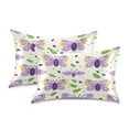 thumbnail image 2 of Purple Butterfly Pattern King Size Pillowcase Ultra Soft Silky Fabric Wrinkle Fade Resistant 20x40in, 2 of 9