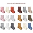 thumbnail image 4 of Toddler Socks Unisex Baby Crew Socks for Infant Boys Girls Stretchy Cotton Socks Kids 0-36 Months, 4 of 8
