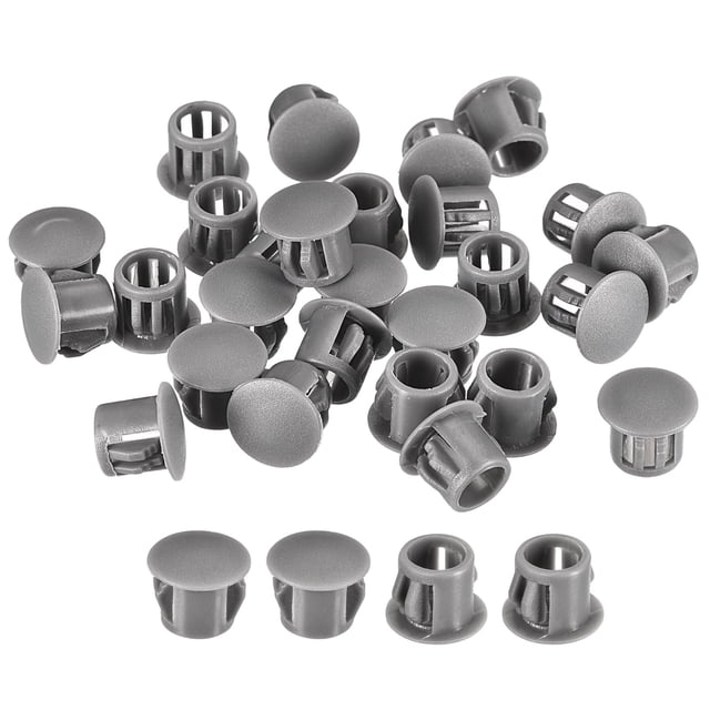3/8" Plástico Agujero Tapones, 66uds Empotrado Tipo Panel Redondo Presión Sujetador Ciegos Bloqueo Tapones para Muebles Insertar Extremo Tapas Paneles, Gris