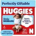 thumbnail image 3 of (4 pack) Huggies Little Snugglers, Fragrance Free Baby Diapers Size Newborn, 31 Count, 3 of 12