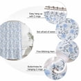 thumbnail image 6 of Blue Spring Floral Waterproof Fabric Shower Curtain,Flowers Leaves Pastoral Botanical Waterproof Fabric Shower Curtain for Bathroom Curtains Bathtubs Hotel Shower Curtains with 12 Hooks Small 36x72in, 6 of 8