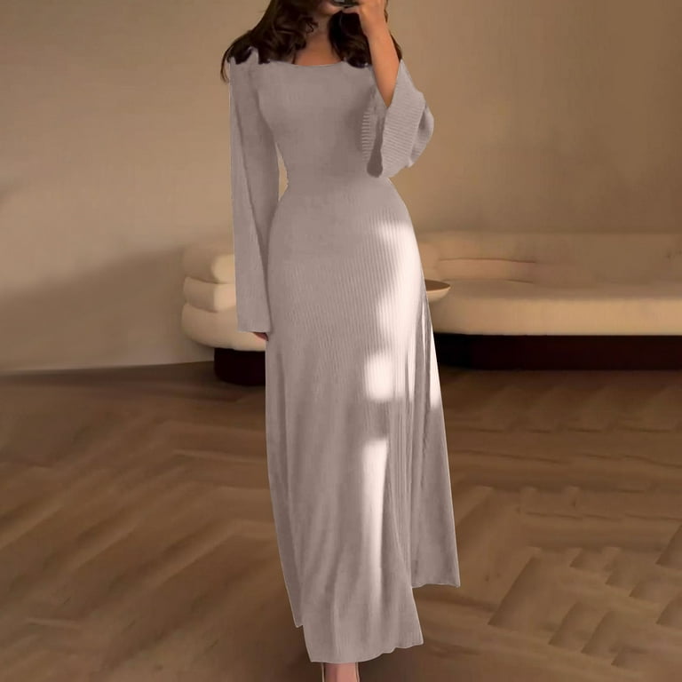 qolati Spring Dresses for Women 2024 Dressy Boats Neck Knit Flared Sleeves Cocktail Party Maxi Dress Elegant Bodycon Sleeveless Ribbed Flowy Wedding Guest Dresses - Walmart.com qolati Spring Dresses for Women 2024 Dressy Boats Neck Knit Flared Sleeves Cocktail Party Maxi Dress Elegant Bodycon Sleeveless Ribbed Flowy Wedding Guest Dresses - Walmart.com