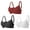Multicolor-D, variant on Women's 3 Pack Longline Push-Up Bras, Underwire Padded Lace Bralette with Floral Hem, Full Coverage Lift Bra B C D Cup, Wine/Black/White