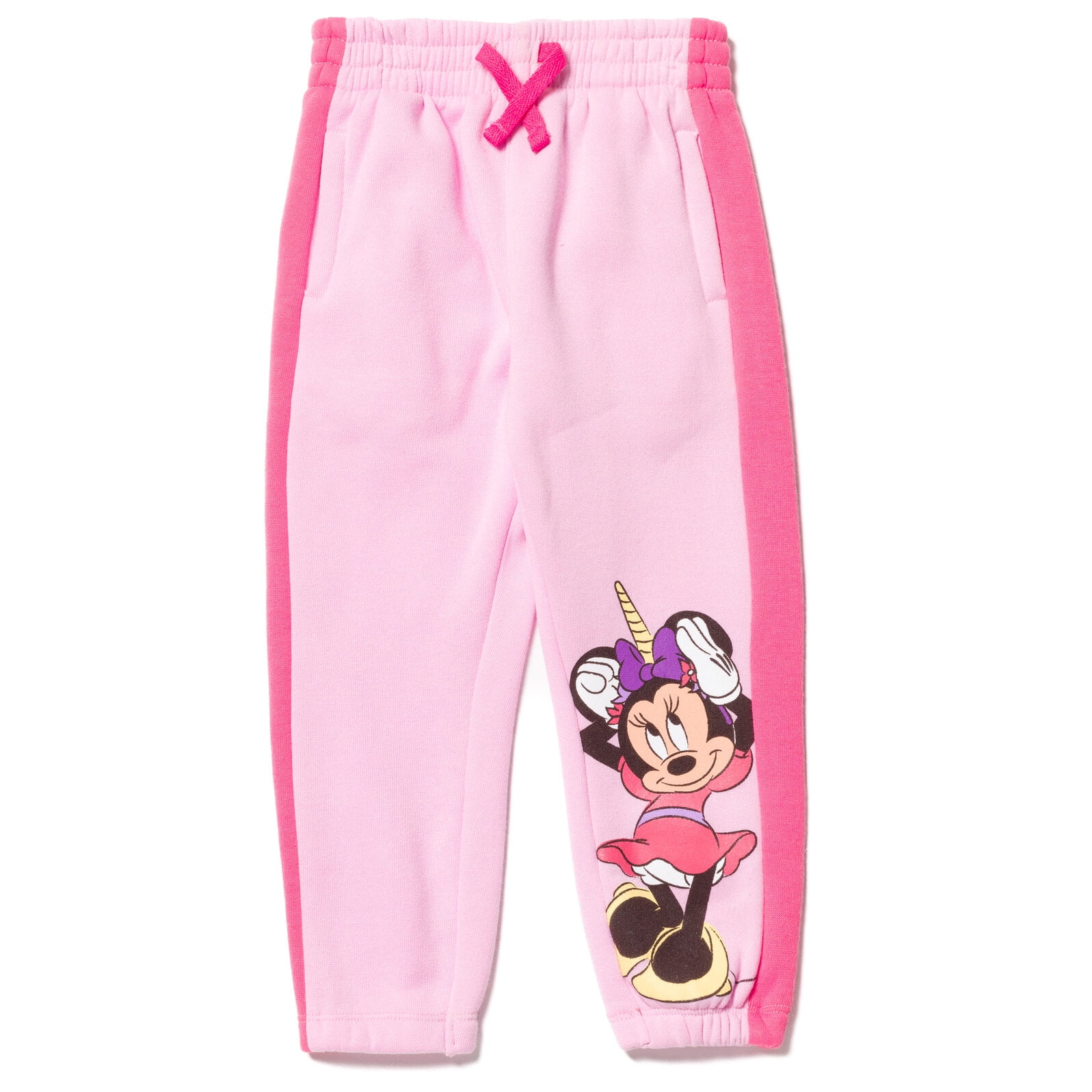 Disney Minnie Mouse Big Girls Fleece 2 Pack Jogger Pants Toddler to Big Kid