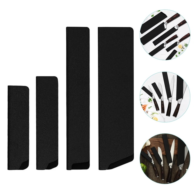 unbranded 4Ud Protector De Cuchillo Cocina Negro Ligero Y Portátil Para Y Hogar