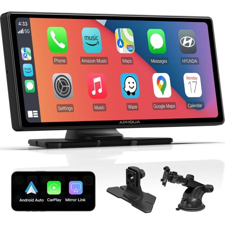 APHQUA Protable Apple Carplay & Android Auto,Car Play Box for Car,10.26 inch with Voice Control