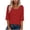 Solid Color, variant on Jaunzuar 3/4 Length Sleeve Womens Tops Solid Color Crew Neck Summer Tops Casual Work Button Down Shirts L