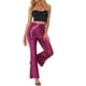 thumbnail image 4 of Pantalones de campana brillantes y ajustados con lentejuelas INSPIRE CHIC para mujer en color rosa intenso, 4 of 6