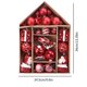 thumbnail image 2 of xihome Paquete de 25 adornos navideños de plstico irrompible de 6 cm (2,36 pulgadas), color rojo, ideales para decorar el rbol de Navidad, fiestas, coronas y guirnaldas navideñas., 2 of 7