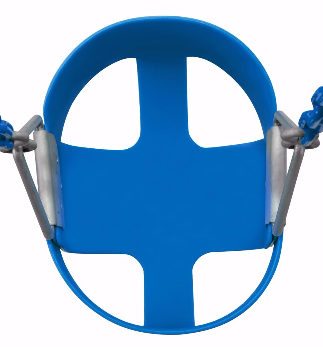 Machrus Swingan High Back, Full Bucket Toddler & Baby Swing with Vinyl Coated Chain - Fully Assembled Outdoor Baby Swing - Blue
