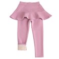 thumbnail image 5 of Joau Toddler Baby Girls School Uniform Pants Kids Clothes Stretchy Soft Cotton Ruffle Tutu Tights Pants Footless Leggings with Skirt 2-11 Years, 5 of 9