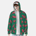 thumbnail image 3 of Haiem Watermelon UPF 50+ Fishing Shirts for Men Long Sleeve UV Sun Protection Hoodie Non-Mask Outdoor Hiking Shirts, 3 of 8