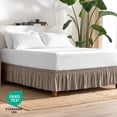 thumbnail image 6 of Bare Home  Adjustable Wrap Around Bed Skirt Queen - Taupe, 6 of 10