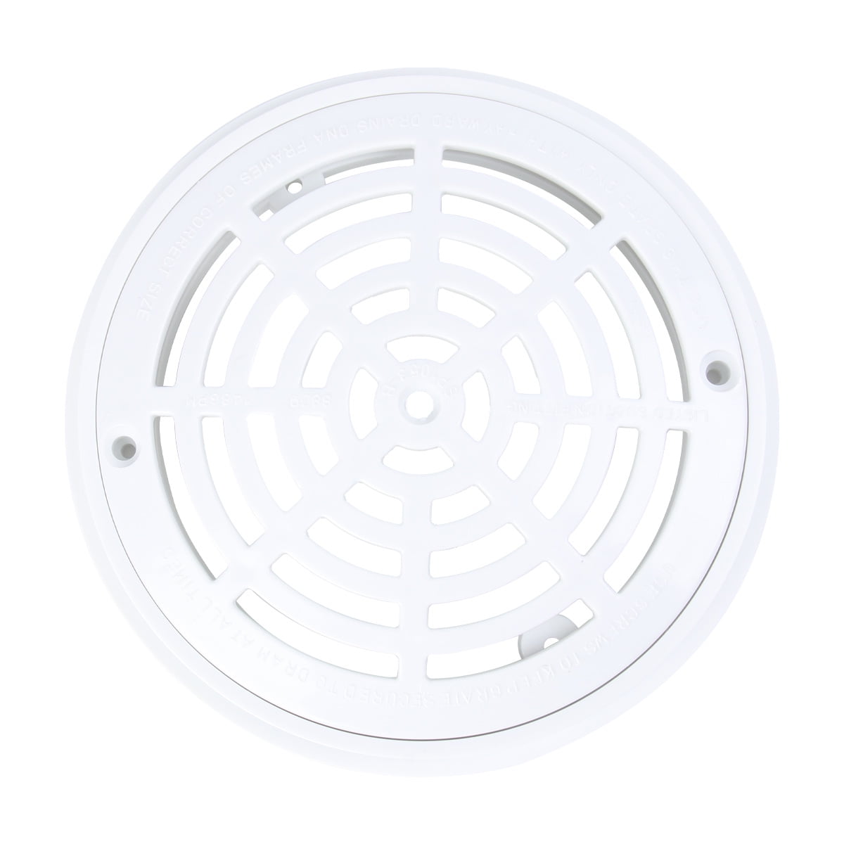 Anti-Vortex Main Drain Suction Cover Plate for In-Ground Swimming Pools 