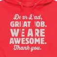 thumbnail image 3 of Instant Message - Dear Dad Great Job  - Men's Pullover Hooded Fleece Sweatshirt, 3 of 6