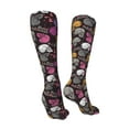 thumbnail image 3 of Kdxio Halloween Skeleton Funny Silky Novelty Funky Long Knee High Socks Soft 3D Print Cosplay Crazy Stockings for Men Women, 3 of 8