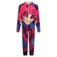 thumbnail image 4 of Hazbin Hotel Men's Hooded Jumpsuit - Zip Up One Piece Pajamas Soft Cozy Winter Warm Plush Loungewear, 4 of 8