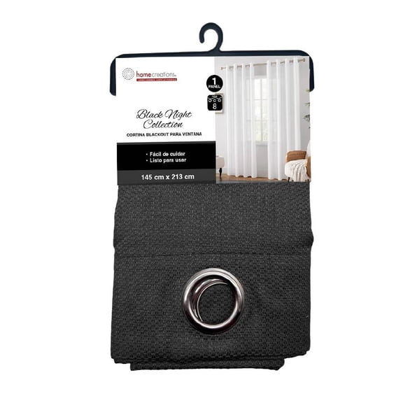 Cortina para Ventana Home Creations Blackout Gris