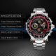 thumbnail image 4 of Reloj de hombre MIZUMS, caja de aleación de moda, correa de acero inoxidable, LED, 4 of 8