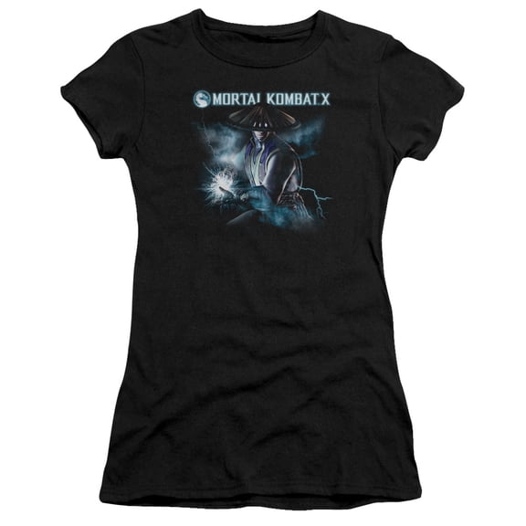 Mortal Kombat X Raiden S/S Junior Women's T-Shirt Sheer Black