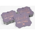 thumbnail image 4 of Inkdotpot Real Rose Gold Foil Bracket Shape Paper Hang Tags Thanks From The New Wedding Favor Tags Pack Of 50, 4 of 7