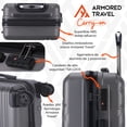 thumbnail image 4 of Maleta de viaje Carry-on de mano cabina 20' 10 kg ABS doble calibre candado de alta seguridad TSA LOCK Gris Armored Travel, 4 of 9