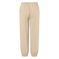 thumbnail image 7 of JAJAHO Girls Jogger Pants Breathable Linen Casual Drawstring Loose Fit Ankle-Tied Pants Summer Beach Vacation Clothes 7-16Y Versatile Trousers, 7 of 7