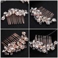 thumbnail image 3 of WRITWAA 1Pc Bride Hair Clip Rose Plated Gold Alloy Shiny Wedding Hair Accessory, 3 of 8