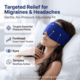 thumbnail image 5 of Cooling Gel Eye Mask Sleep, Cold Compress for Puffy Eyes & Migraine Relief - Reusable Weighted Sleeping Mask for Dark Circles, After Surgery Recovery, Eye Care, Ice Pack for Face (Blue), 5 of 7