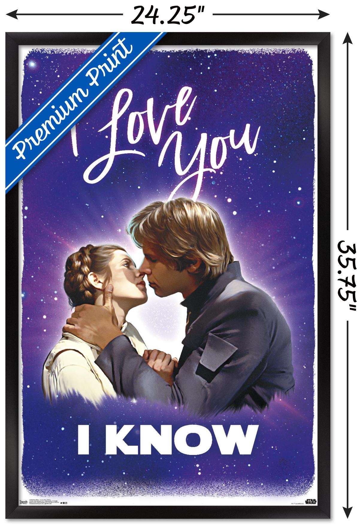 Star Wars: Saga - I Love You I Know Wall Poster, 22.375" x 34", Framed