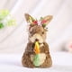 thumbnail image 2 of Figura de conejo de Pascua de paja para mesa, decoración de fotos para jardín al aire libre 12x11x21cm, 2 of 8