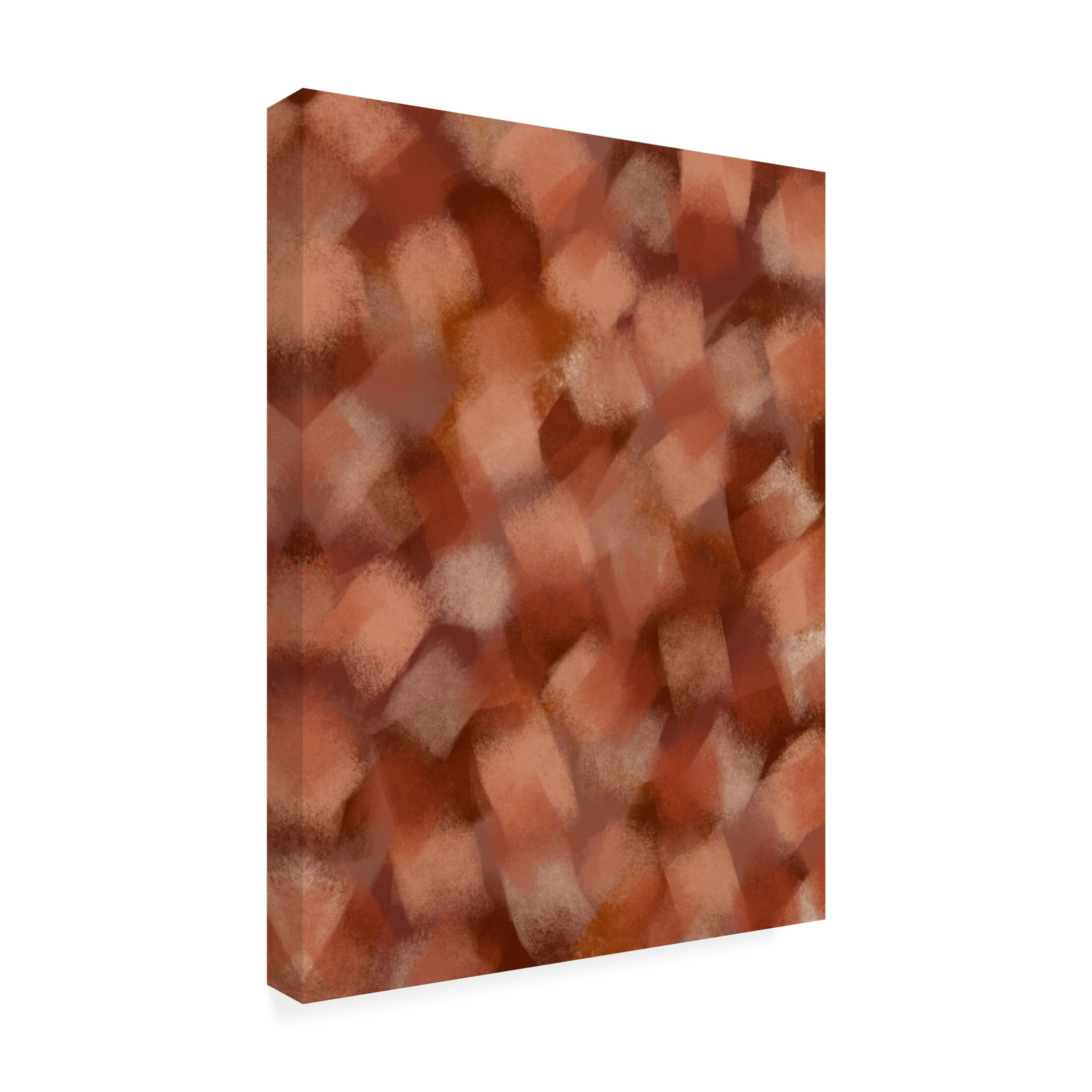 Canvas Wall Art - Treechild 'Spotted Brown Brush Strokes' Wall Art for Living Room, Bedroom, or Office D?cor by Trademark Fine Art - 35 x 47 Inches